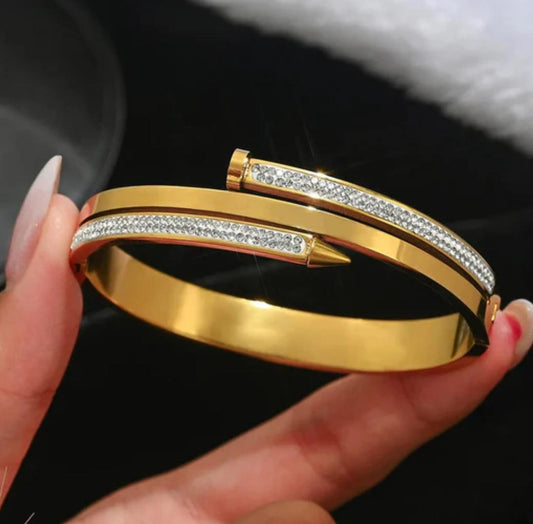 Nail beaded handcuff adjustable